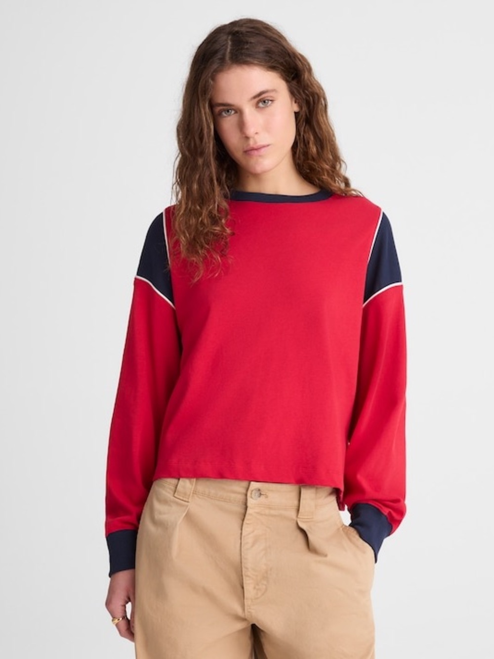Madewell The Relaxed Crewneck Long Sleeve Tee - Picture 2 of 9